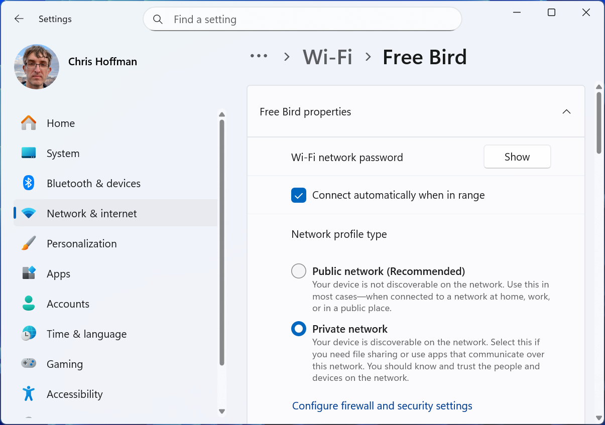 windows file sharing settings